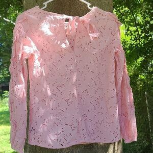 Sanctuary Crochet light pink sweater